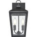Brooks 2 Light 15 inch Powder Coated Black Outdoor Wall Sconce